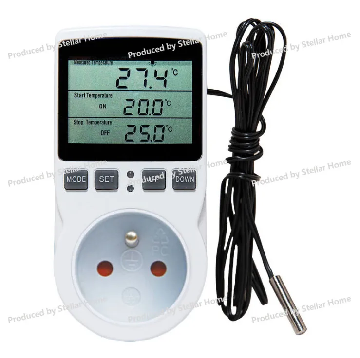 Large Screen European American Temperature Controller Temperature Control Socket Countdown Timer Switch Socket Temperature