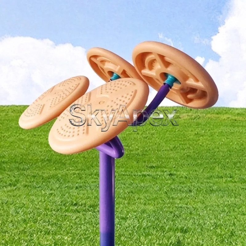 Outdoor Tai Chi Wheel Waist Twisting Fitness Station Heavy Duty Solid for Community Park Public Body Stretching Workout Gear