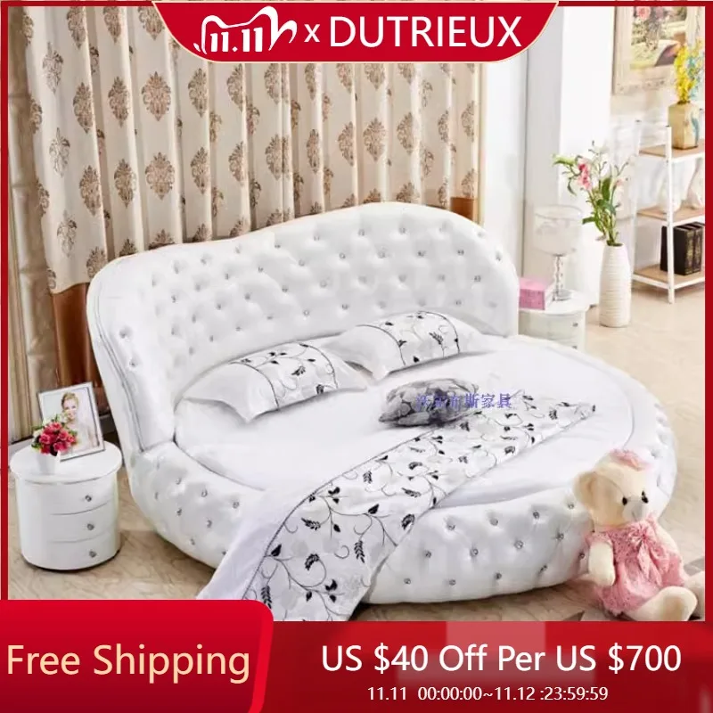 

Accent Lounge Bed Clear Comfortable Minimalism Soft Cream Big Size White Cute Aesthetic Bed Cheap Camas De Casal Salon Furniture