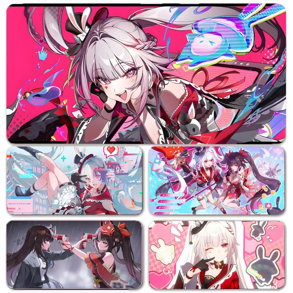 game character Honkai Star Rail Sparkle Mouse Pad Large Gaming Mousepad with Thick Stitched Edge Non-Slip Desk Mat