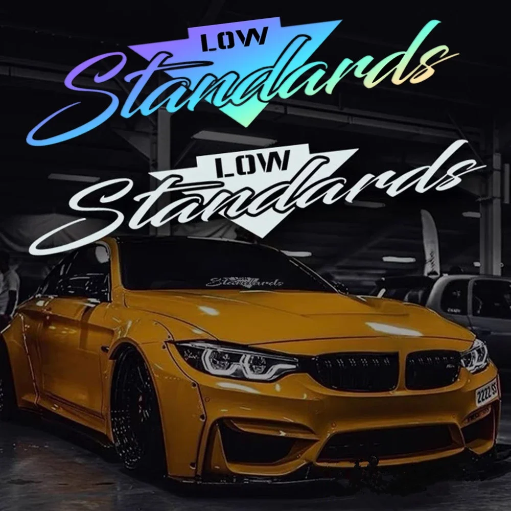 Низкостандартная наклейка JDM для автомобиля, переднее стекло, фотоотражающая наклейка для Mazda, Toyota, BMW, VW, Honda