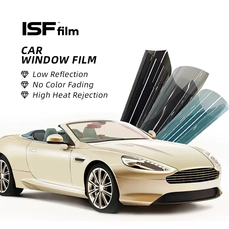 

ISF 100% UVR 70%VLT Heat Insulation Solrex Uv Rejection Windshield Roll Full Nano Ceramic Car Tint Auto Solar Window Film
