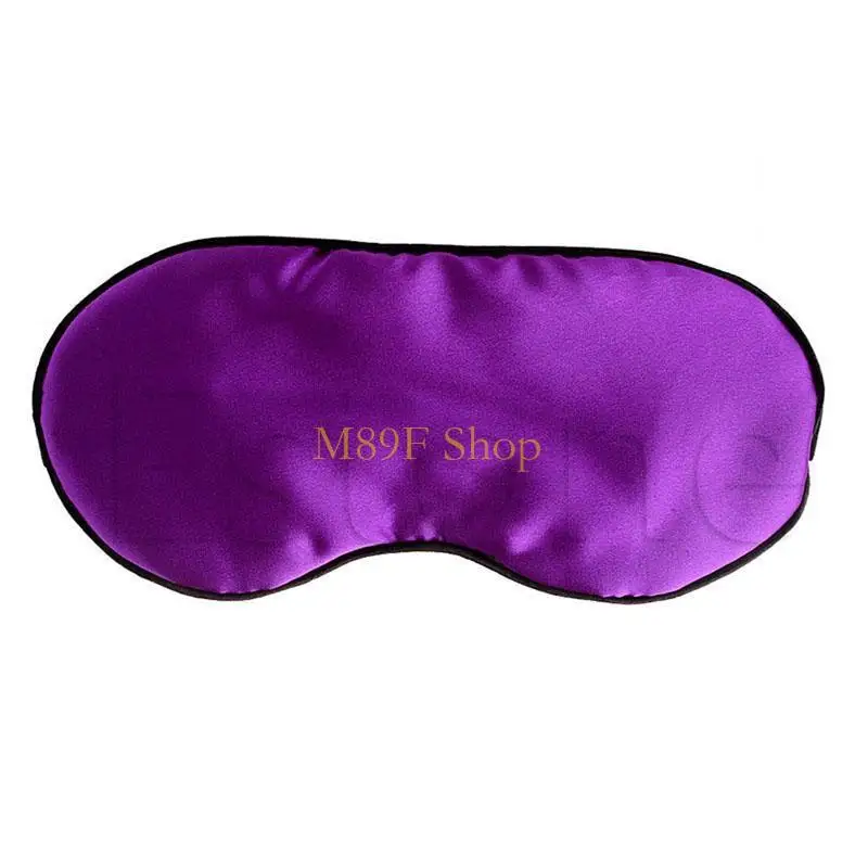 M89F 1PC New Silk Sleep Eye Mask Padded Shade Cover Travel Relax Aid Blindfold