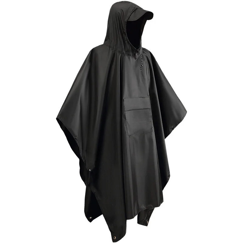 

Unisex Raincoat Thickened Raincoat Women Waterproof Men Black Waterproof Rainwear Suit High Quality 1piece 200*140CM Rainwear