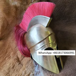 Greek armor Corinthian helmet Spartan warrior armor with mane can be worn