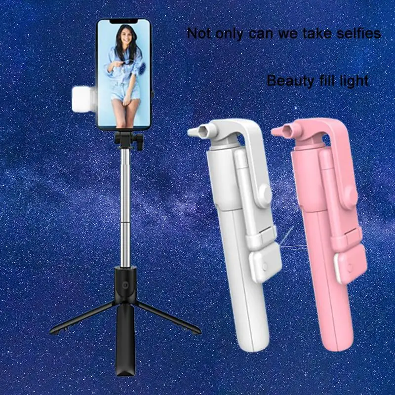 

Ultimate Selfie Stick with Bluetooth, Fill Light, Tripod and Phone Holder - The Perfect Tool for Capturing Your Best Moments