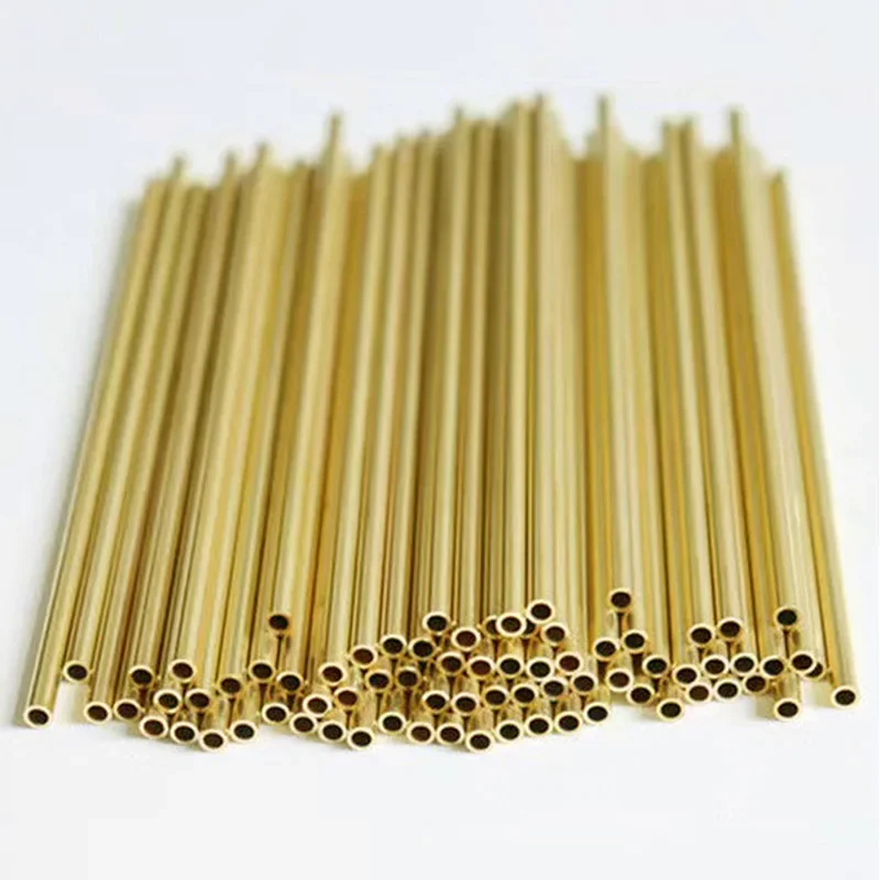 2Pcs Length 500mm H62 Brass Tube Capillary Tube OD 2/2.5/3/3.5/4/4.5/5/5.5mm Hollow Thin Wall Tube Wall Thickness 0.15mm-1.5mm