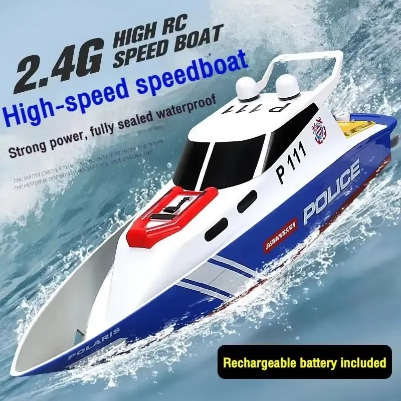 High-Speed Rc-boot - Draadloze afstandsbediening Elektrische waterdichte speedboot voor buitenraces Waterspeelgoedcadeau voor kinderen