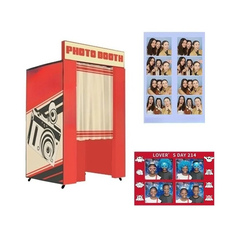 Customized Selfie Digital Photo Booth with Touch Screen for Wedding Event Commercial Rental – 1 Year Warranty