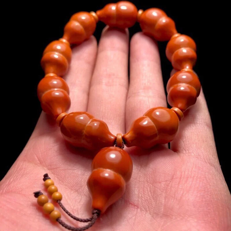 Authentic Little Hulu Olive Nut 's Hand Toy Gourd Women's Stone Carving Small Seed Beaded Bracelet Men