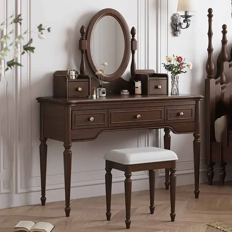 

Stool Box Girl Dresser Eithe Drawers Bedroom Modern Wooden Luxury Dressing Table Storage Hotel Women Schminktisch Furniture