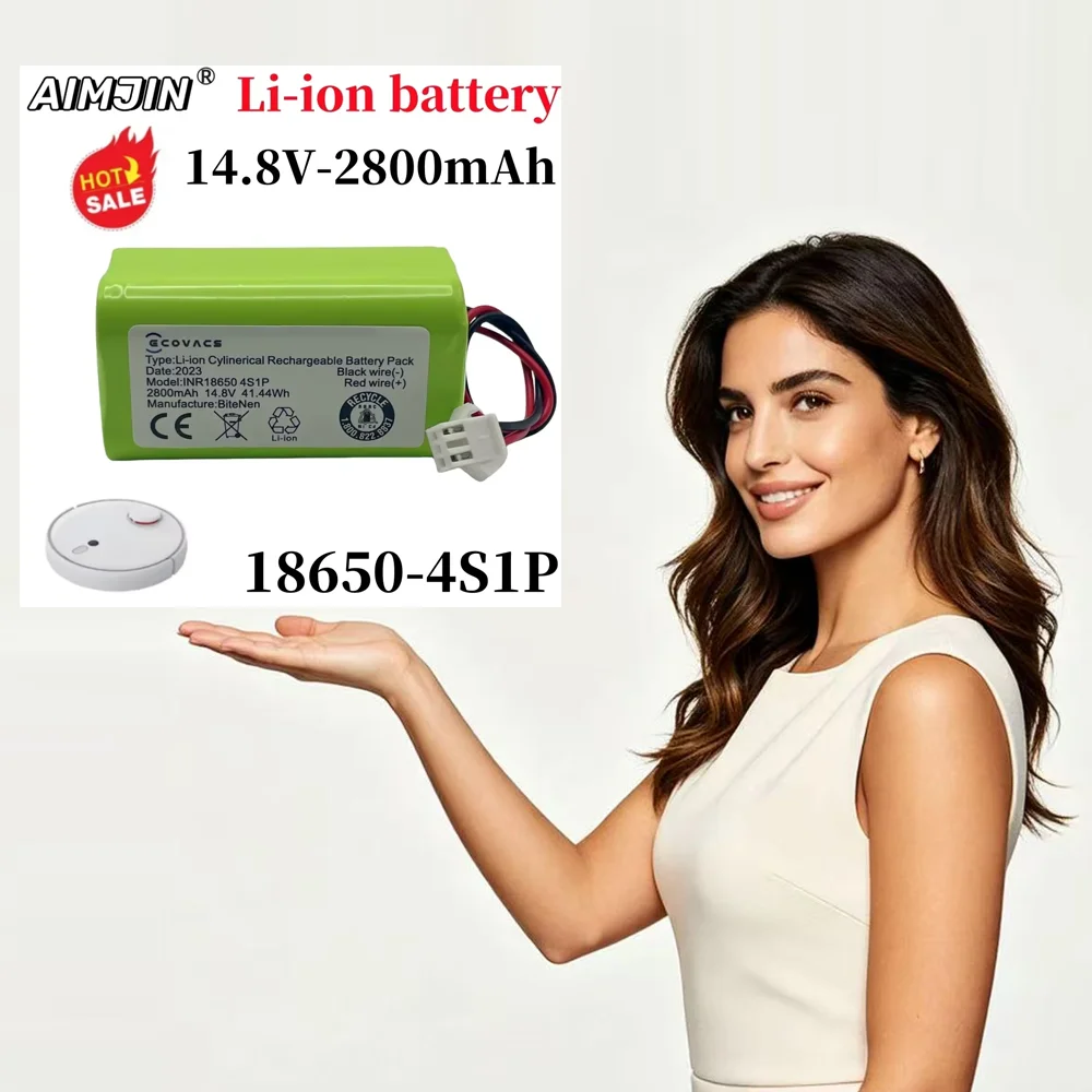 2.8Ah/4.8/6.8Ah 🚀 14.8V Vacuum Cleaner Robot Battery INR18650 M26-4S1P, Mamibot EXVAC660, DEXP MMB-300, Gutrend Fusion 150