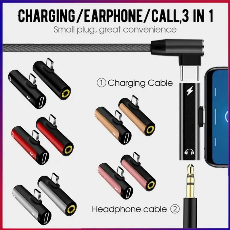 90 Degree USB C Converter Thunderbolt Type C Adapter Female To Male Right Angle Elbow Type-C Earphone Audio Data Charge Extender