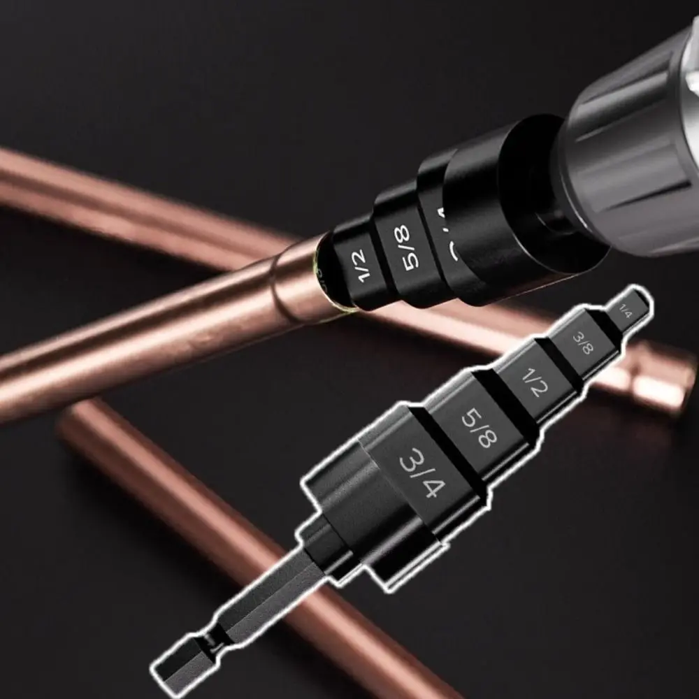 5 in 1 Copper Pipe Expander Multifunctional Hexagonal Shank Tube Expanding Tool Wear-resistant Durable Swaging Tool