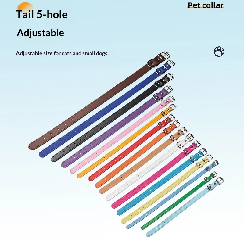 Waterproof Anti-Dirt PU Embossed Pet Collar for Dogs - Adjustable Neck Collar for Small Medium Large Dogs