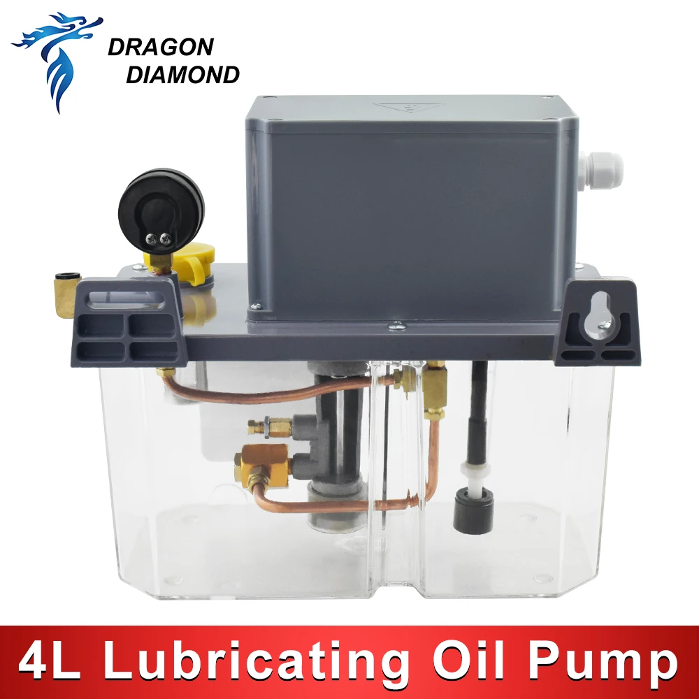 4L Oil Pump CNC Grease Electromagnetic Lubrication Station Pump Lubricator Automatic Lubricating Oil Injector Oil air pump