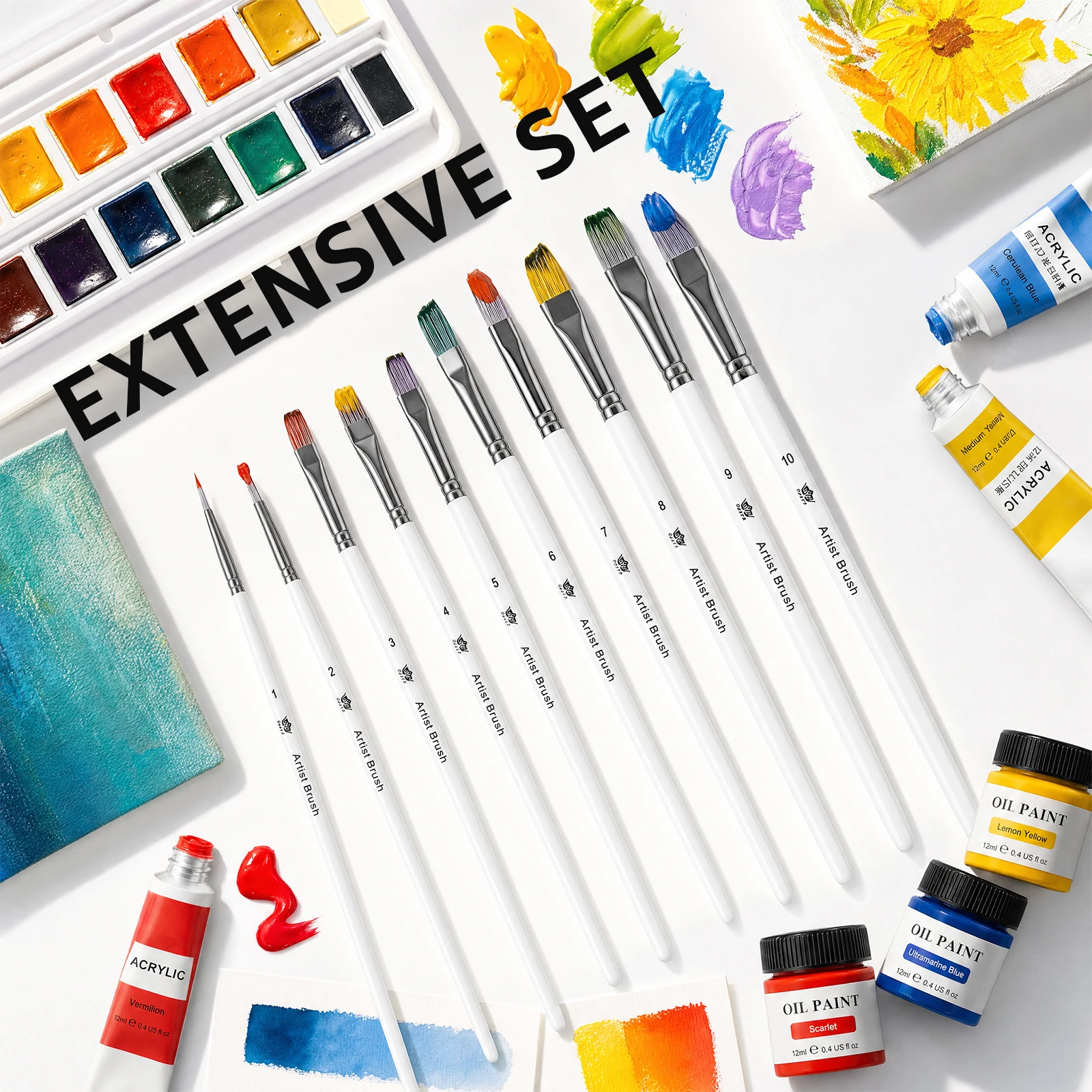Набор из 10 кистей для рисован – обзор и цена Gouache Paint Set
