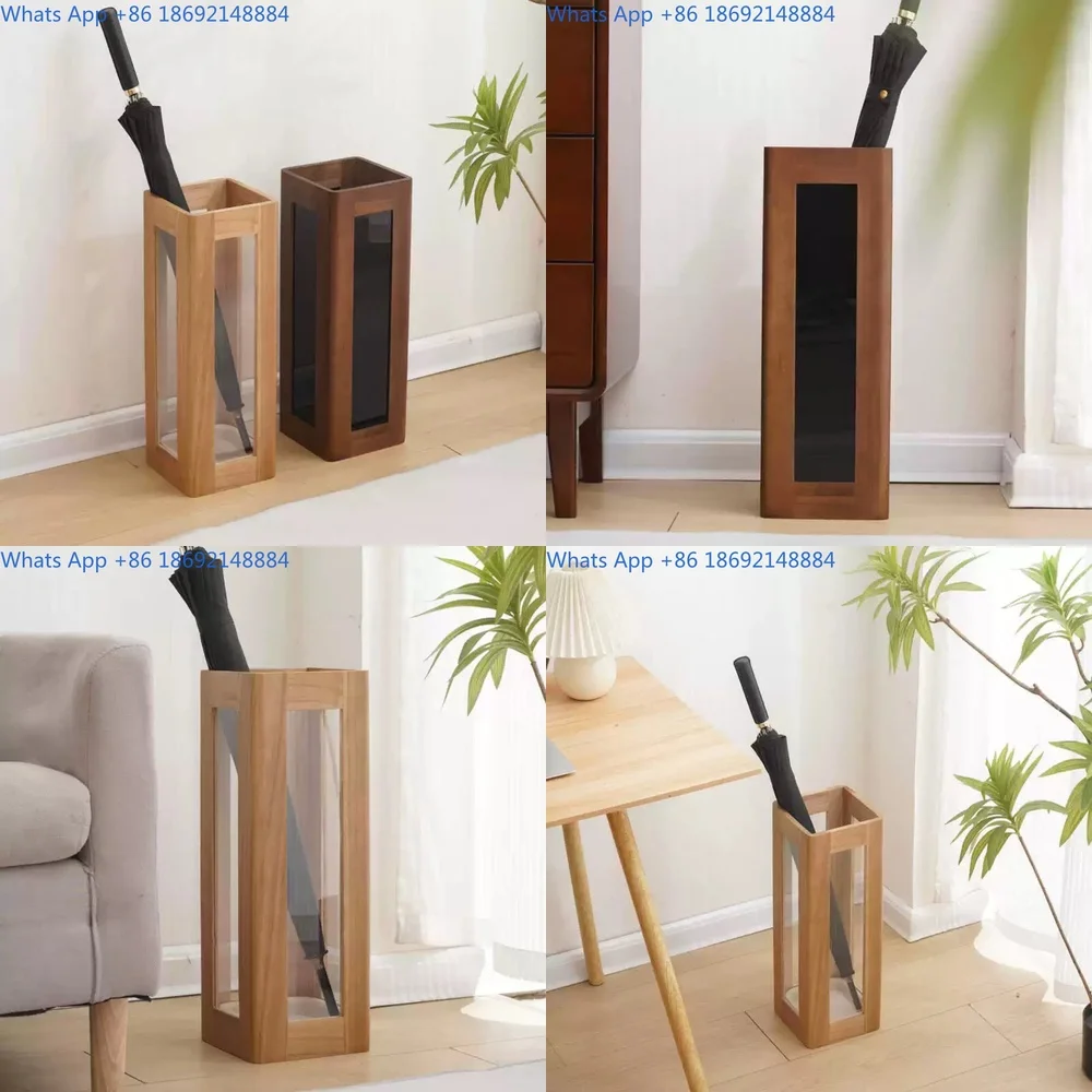 

Umbrella Stand for Home and Hotel Use Large Capacity Wooden Design