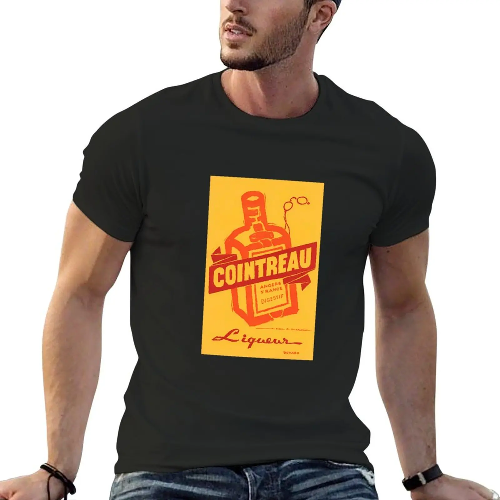 

Cointreau Yellow Liqueur T-Shirt Short sleeve tee sweat fitted t shirts for men