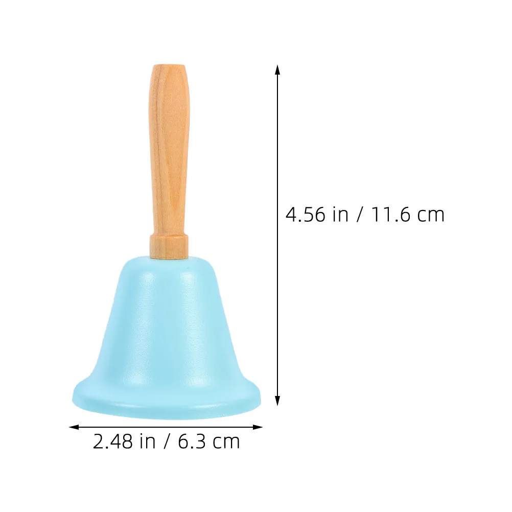 3Pcs Hand Bell Loud Vintage Metal Bells Pet Feeding Dinner School Classroom Service Ringing Bell Sky-Blue Cowbell Noise Makers
