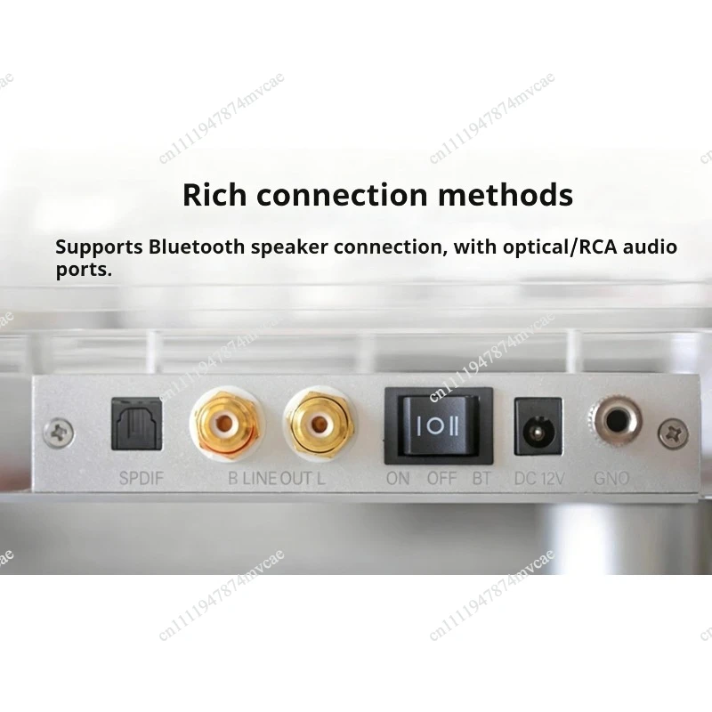 Vinyl Record Player / Dustproof Cover Modern Acrylic Transparent Record Player 33/45RPM Turntables Gramophone Phonograph