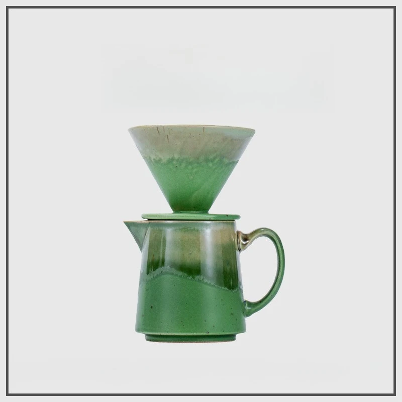 Ceramic hand-brewed coffee pot set, retro filter cup, home creative coffee utensils