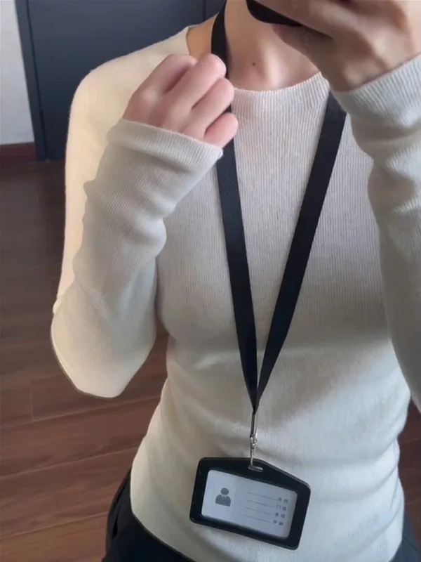 Slim Fit Long Sve Gestrickte irt Damen Herbst Winter Innenbekleidung Basic Sle Simple Top Avocado ein Farbe Warm Thermal