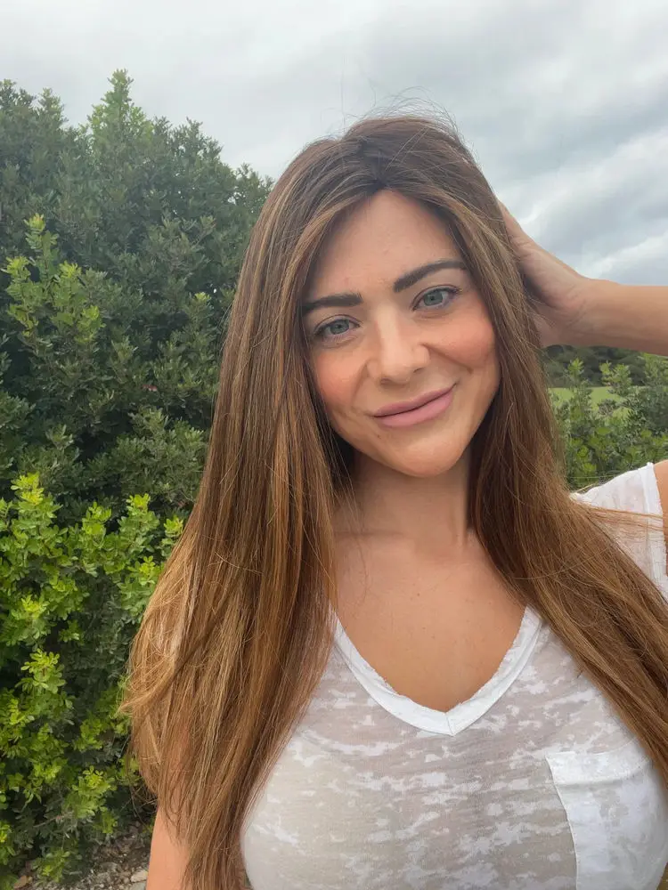 باروكات صناعية من الدانتيل باللون البني العسلي سهلة الصيانة، نمط جديد، شعر مستعار فوتورا طبيعي مفرود مع جذور داكنة، ألياف ممتازة طويلة #4