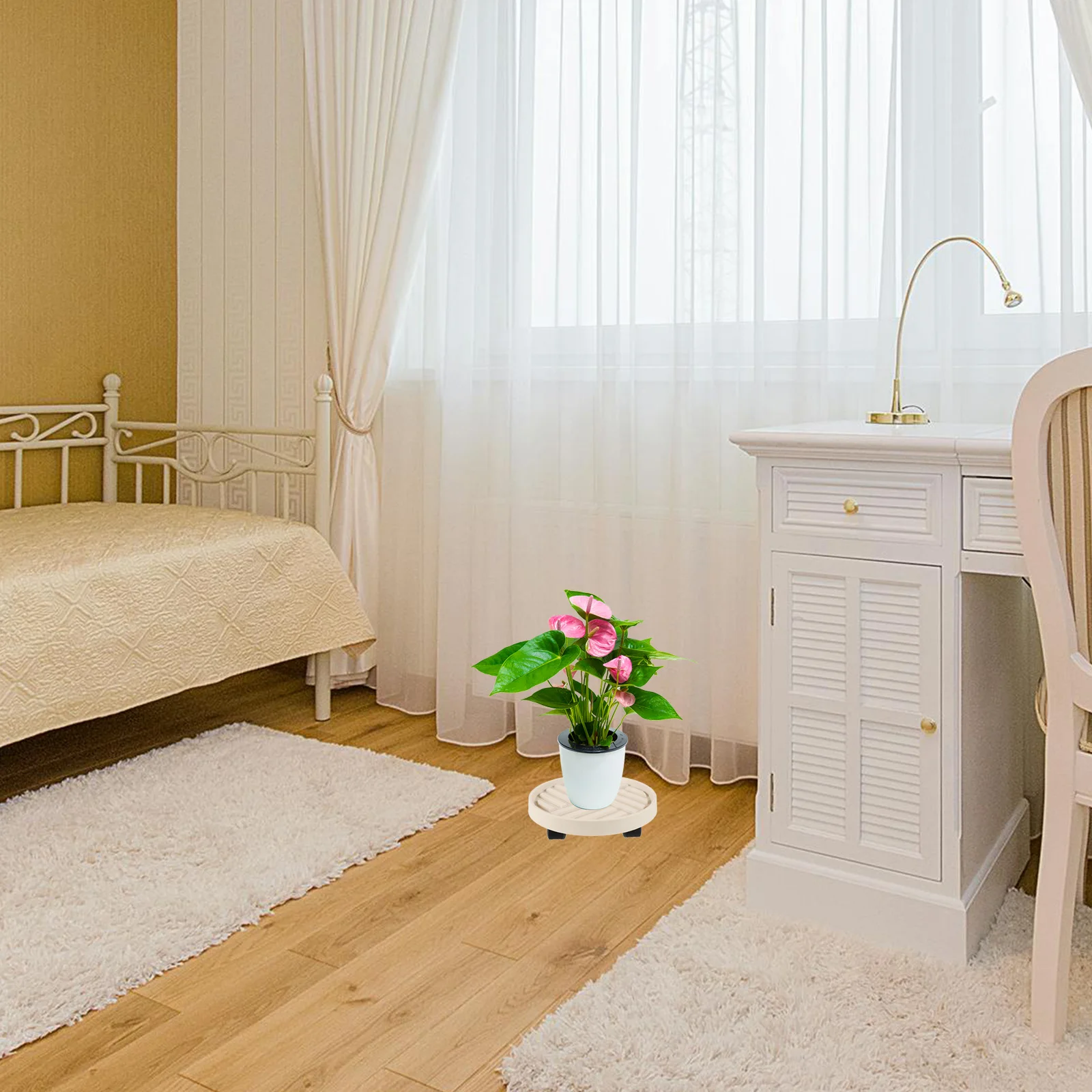 

Дренажный воздухопроницаемый нижний кронштейн Цветочный горшок с колесами Подвижный поднос Держатель из полипропилена Подставки для растений Горшечное растение