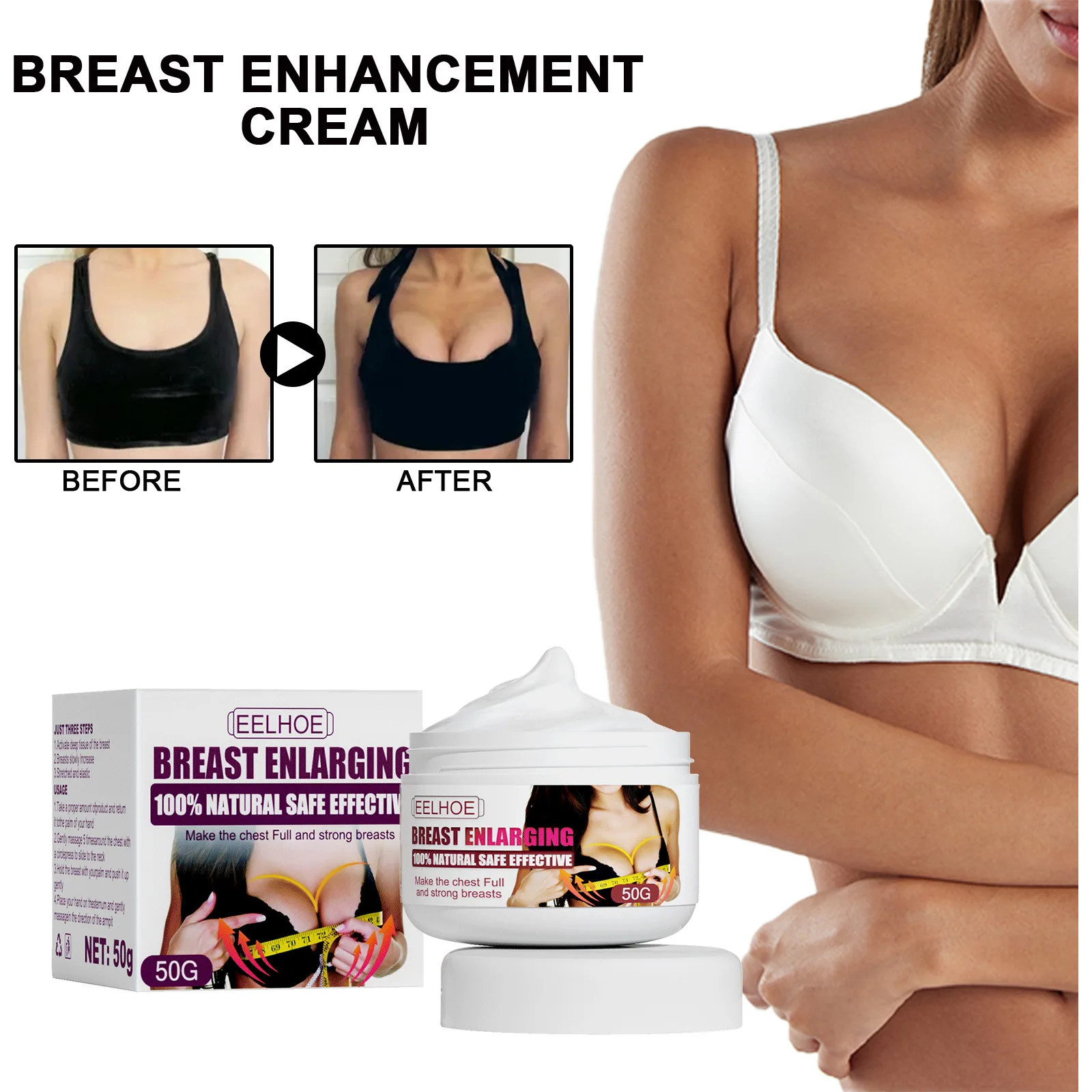 Natural Breast Enlargement Cream Improve Sagging Chest Lift Firming Increase Bust Elasticity Plump Breasts Fast Growth Products