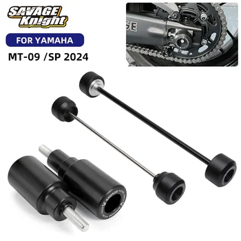2024 MT09 Axe avant arrière roue Crash Sliders cadre curseur pour Yamaha MT-09 MT 09 /SP fourche garde-boue curseurs Protection contre les chutes