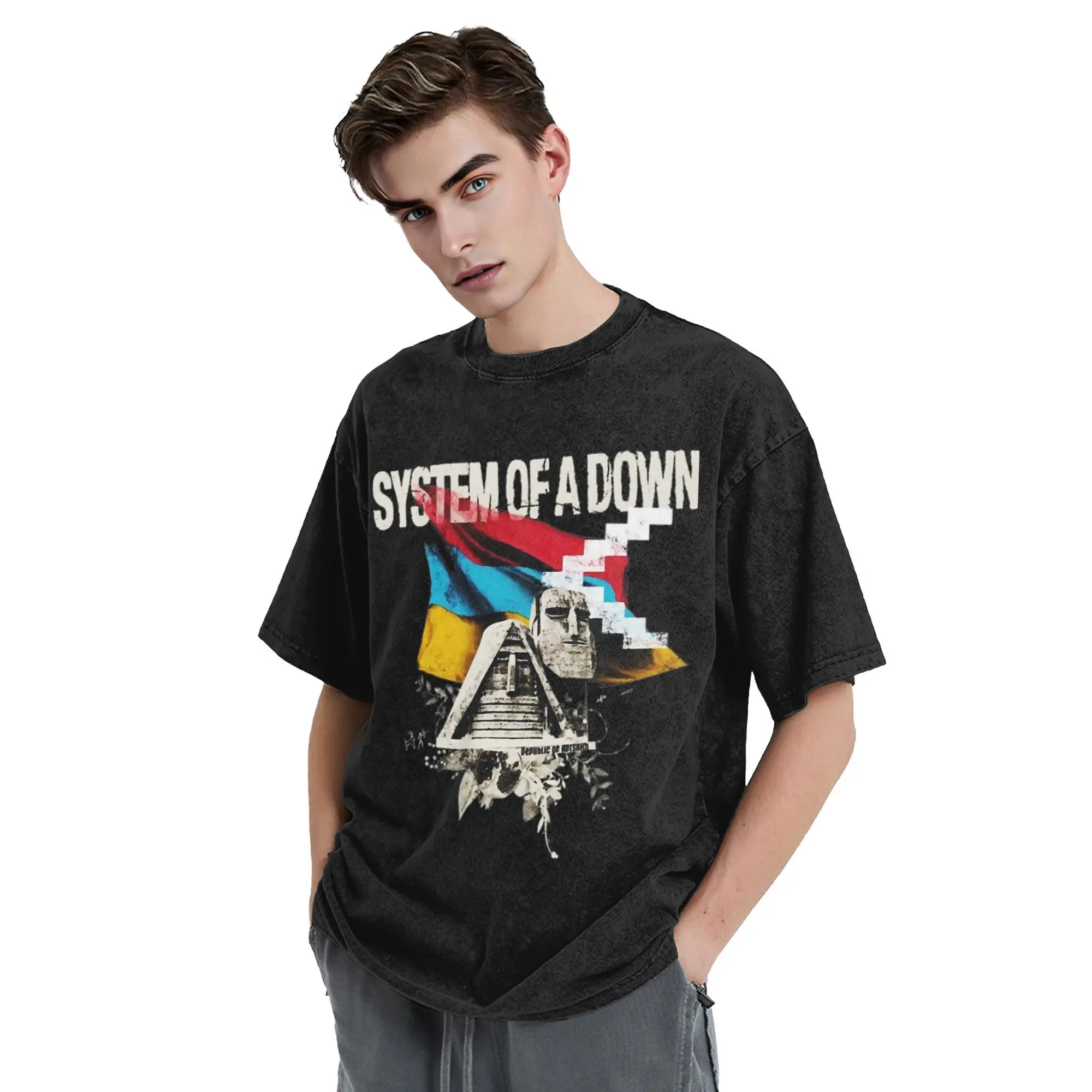 Prana Koszulka System Of A Down Metalowa Koszulka Harajuku S.O.A.D Streetwear Graficzne Topy Męska Damska