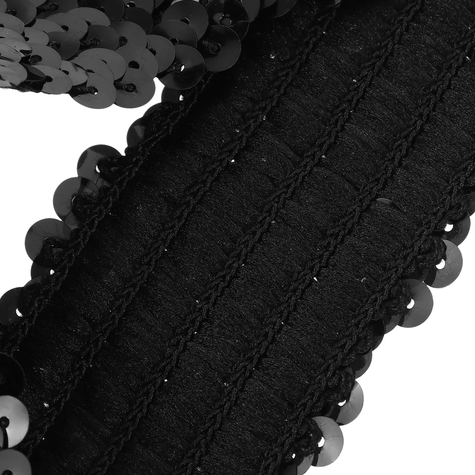 

1Pcs Elastic Sports Headband Glitter Sequin Hairband Black for Women Girls Birthday Party Cosplay Festival Cheer Competition