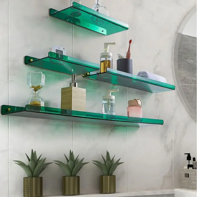 Colorful Acrylic Floating Shelf, Wall Mounted Bookshelf, Corner Display Shelf, Room, Bathroom, Kitchen Storage Shelf, 8 Colors