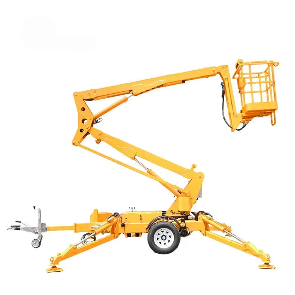 Factory Price All Terrain Manlift Telescopic Articulated Boom Spider Lift Cherry Picker Hydraulic Aerial Towable Boom Lift