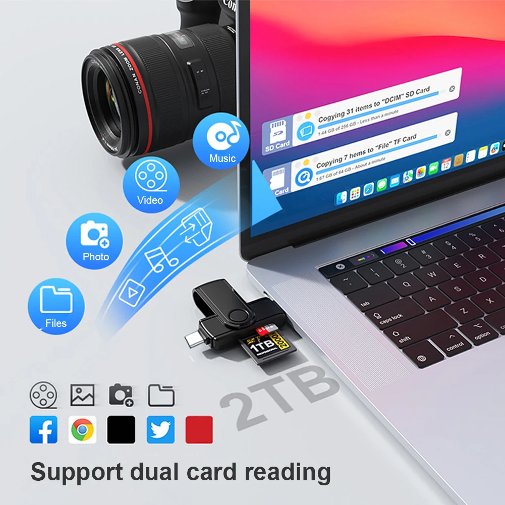 Многофункциональный кардридер USB 3,0, высокоскоростной кардридер, Usb/Tf/Sd флэш-накопитель, карта памяти для MacBook, ПК, ноутбука