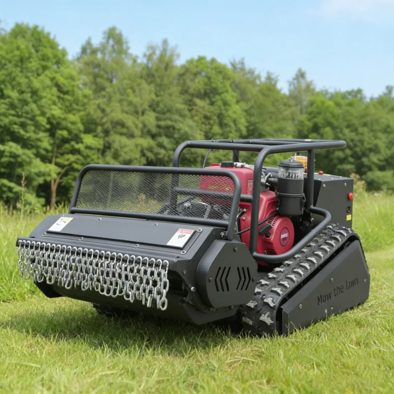 

Customized Remote Control Lawn Mower 800mm Long Endurance Garden Lawn Euro V Standard Robot Lawn Mower
