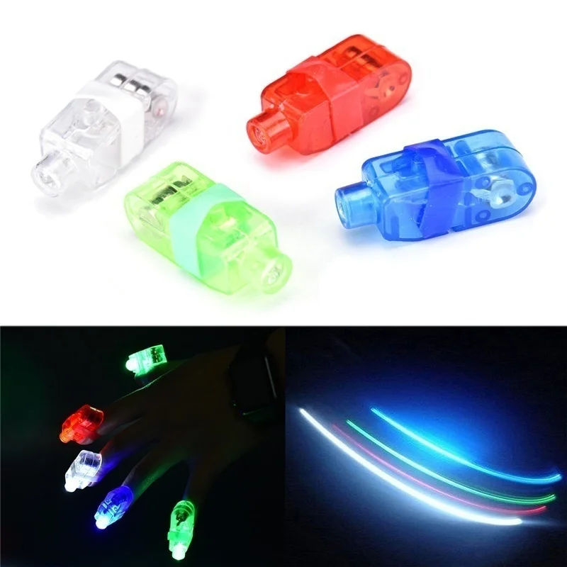 Fluorescerende Vinger Laser Licht Kleurrijke Led Lichtgevende Kinderen Speelgoed Glinsterende Concert Rekwisieten Lichtgevende Speelgoed Ring Blind Box