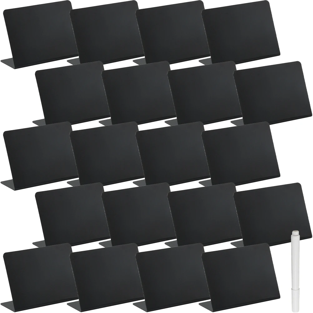 

1 set Mini Blackboard Sign Kitchen Notes Chalkboard Desk Table Erasable PVC Memo Board Food Labels Tabletop Message