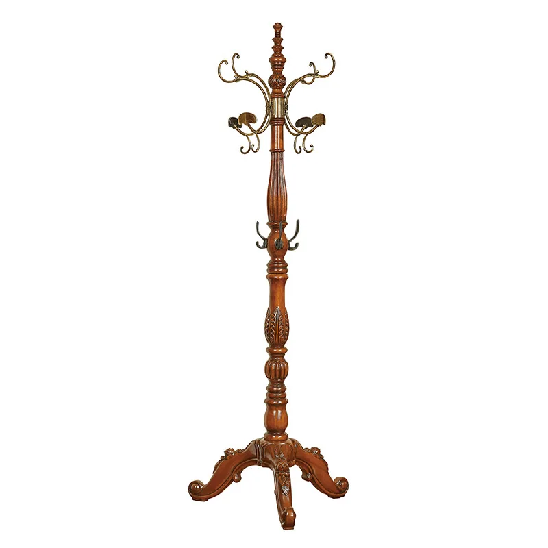 شماعة معلقة على الأرض على شكل زهرة من الخشب الصلب المنزلي، رف ملابس معلق عتيق لغرفة النوم #5