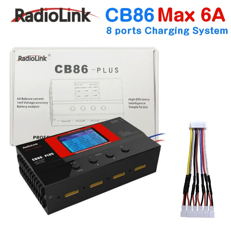 

Radiolink CB86 Plus 8 Ports Balance Charger For 1S-6S LiPo Lithium Battery