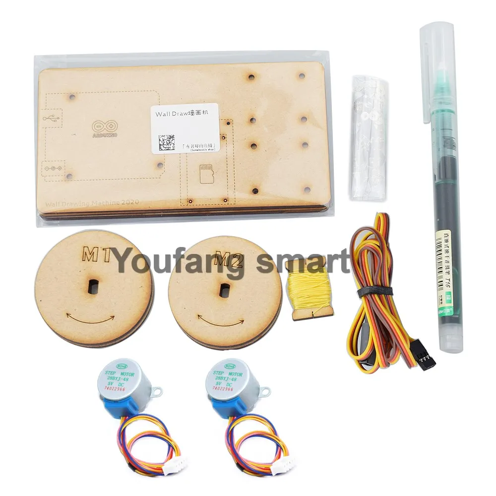 Zeichnen Sie den Wandmalerei-Roboter mit Kabelplotter für Arduino Robot Maker Project Kit Polar Graph mit Motor, programmierbares Spielzeug-DIY-Kit – Detail 11