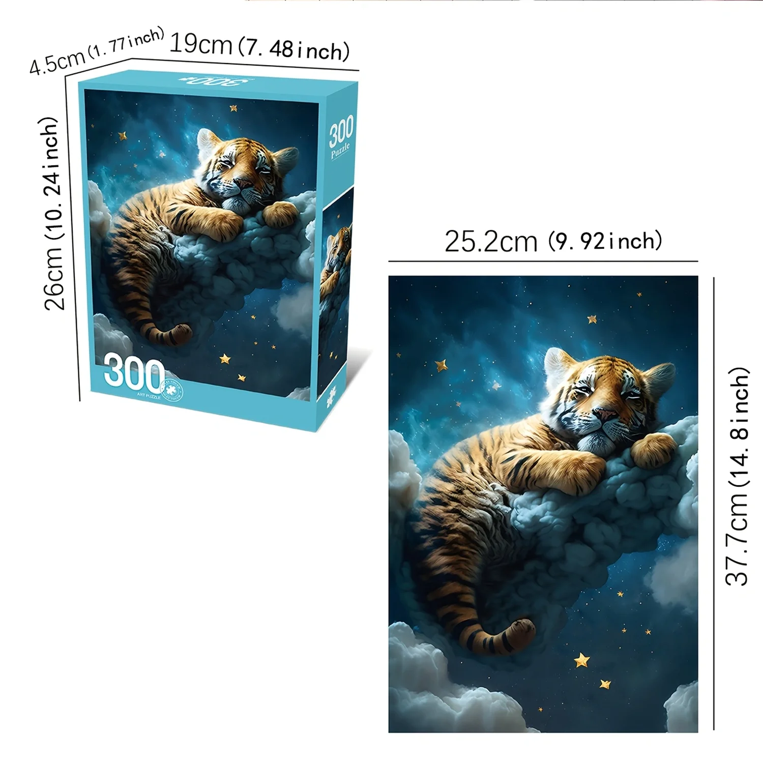 300 pièces Adorable tigre velours matériel sol puzzle pour adultes décor à la maison jeux famille amusant jouets éducatifs pour les enfants