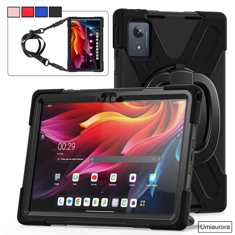 For Lenovo Tab K11 Plus 11.5 inch TB352FU TB352XU Heavy Duty Rugged Tablet Case Hand Ring Stand Strap Shockproof PC Cover Funda