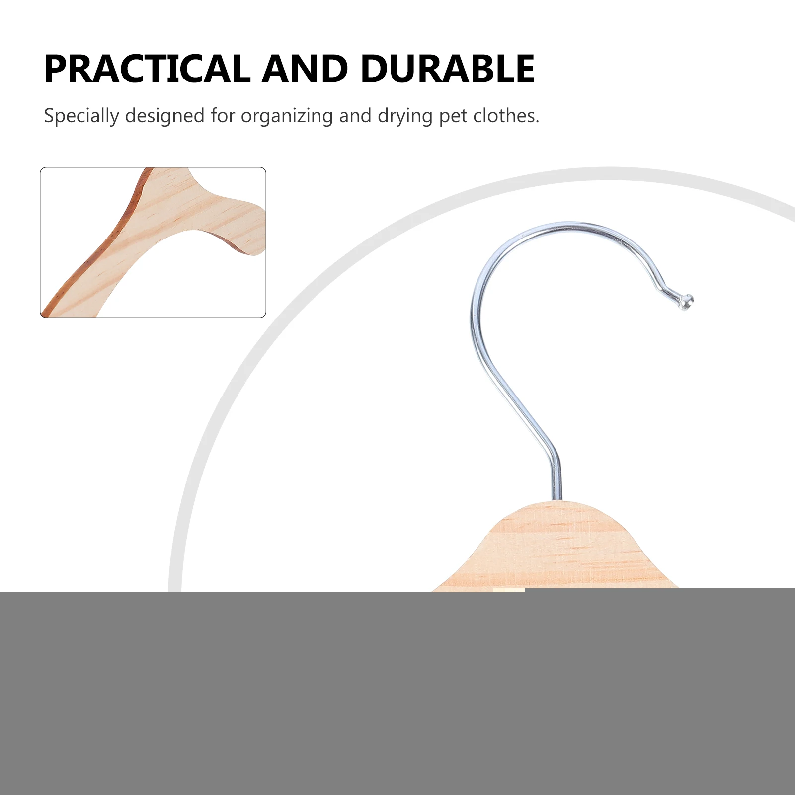 

10pcs Pet Rack 14cm Small Size Wooden Hanger Durable Portable Dog Clothing Storage Solution Gift Clothes Hanger Idea