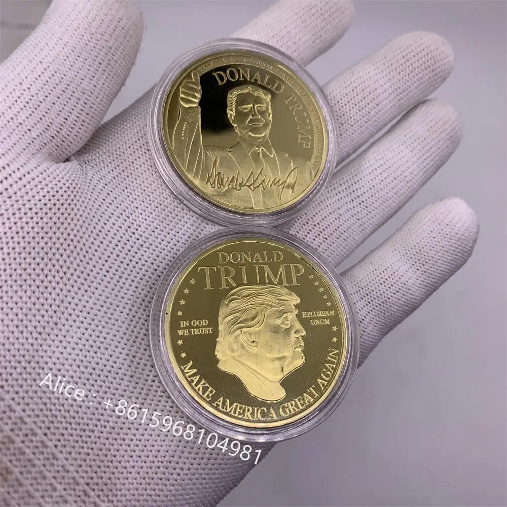 2024 President United States Donald Trump Challenge Coin Make America Great Again Gold Coin For Fans Gift