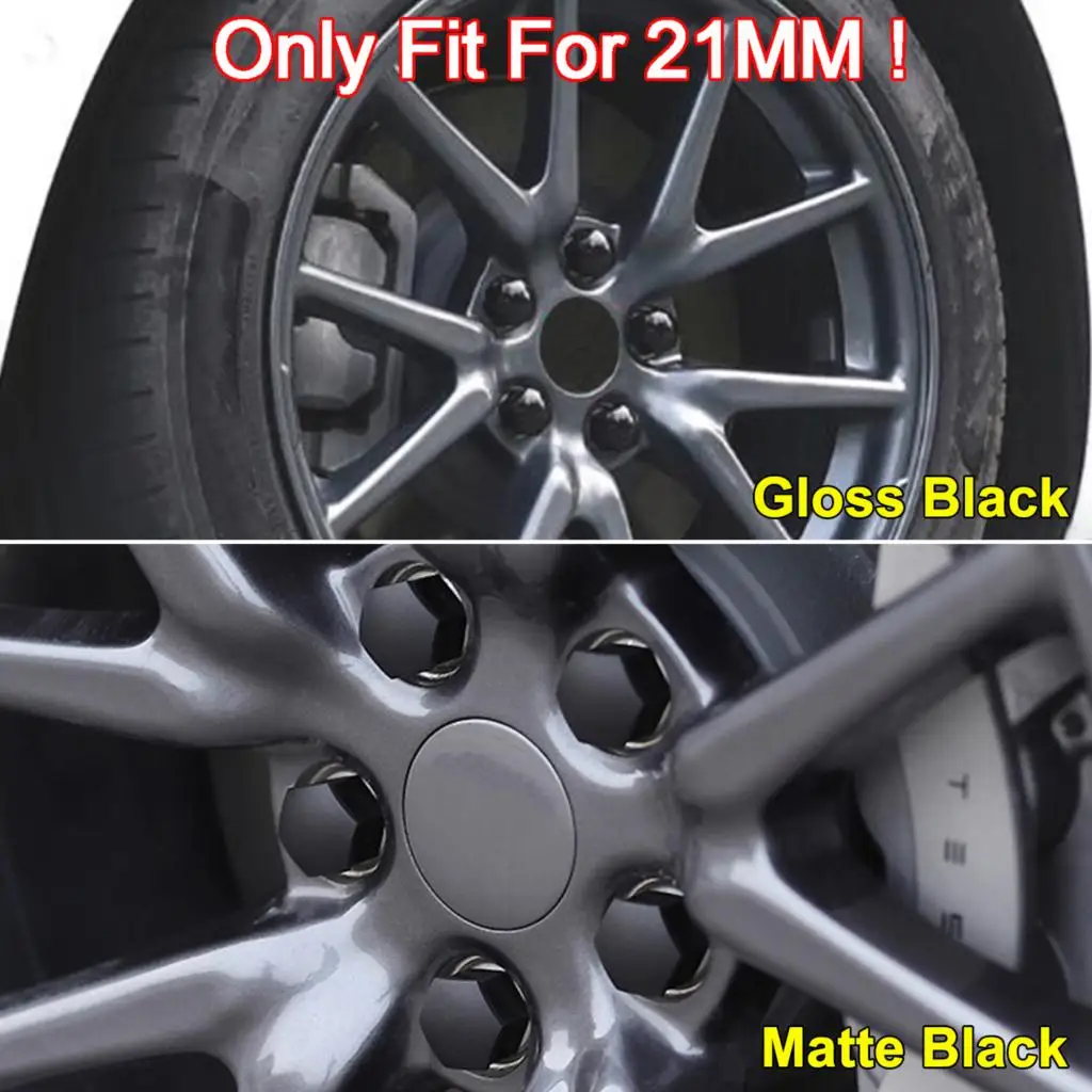 Car Wheel Nuts Caps Accessories Auto Tyre Hub Screw Anti-Rust Protection Vehicle Bolts Studs Cover Black For Tesla Model 3 S X Y