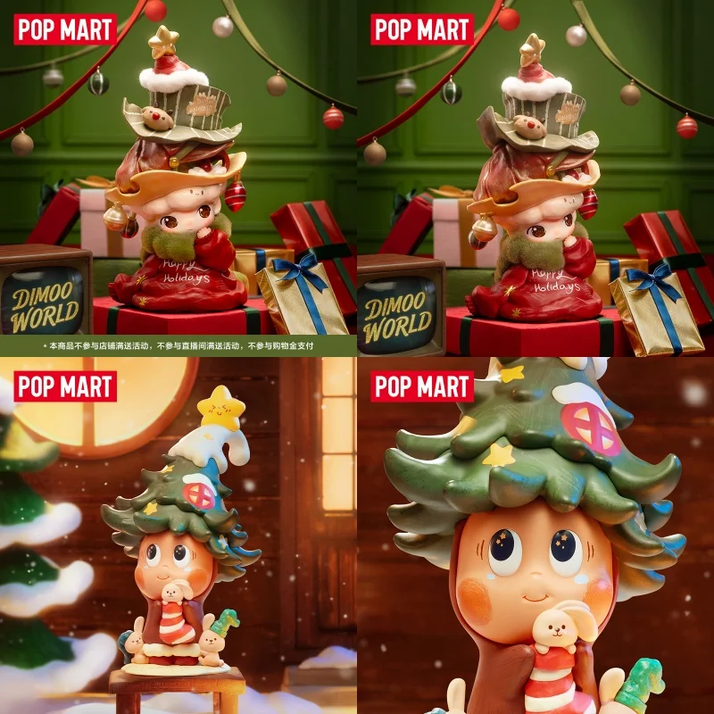 

Popmart Dimoo Became A Christmas Tree Series Figure Twinkle Twinkle Plant Wishes Figure Toy Doll Desktop Decor Model Xmas Gift