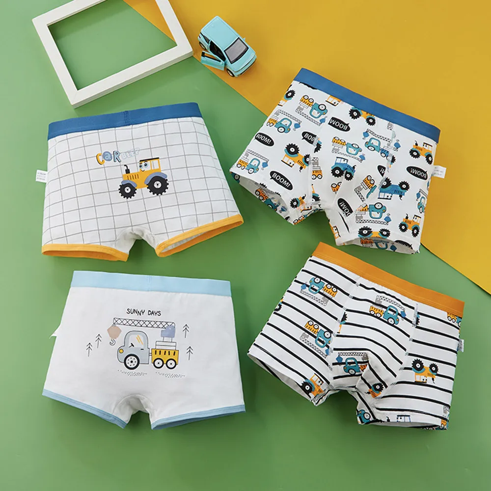 

New arrived boys Underwear Fashion Kids cotton character children short boxer panties 4pcs/lot 3-10year 110-160 students