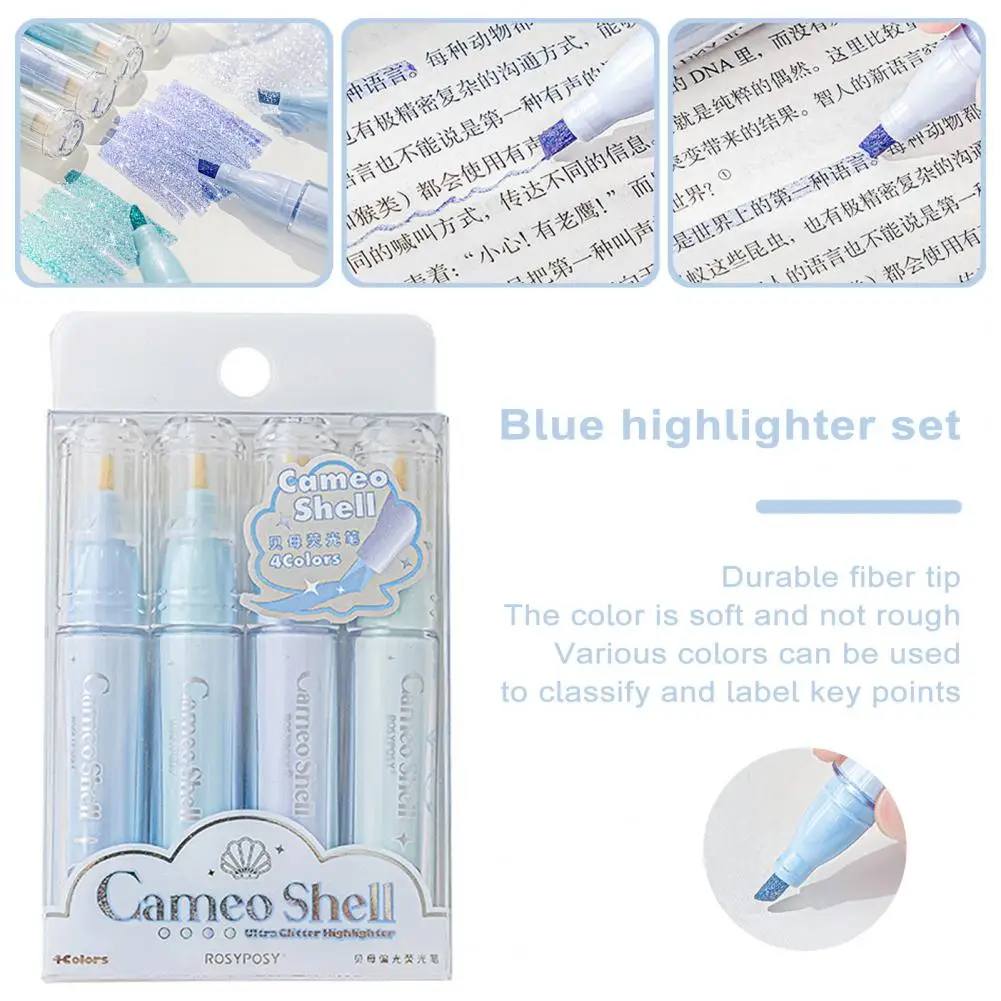 4 pezzi Macaron colore evidenziatore penne punta in fibra multiuso studenti pennarello strumento di disegno cancelleria Kawaii forniture per ufficio